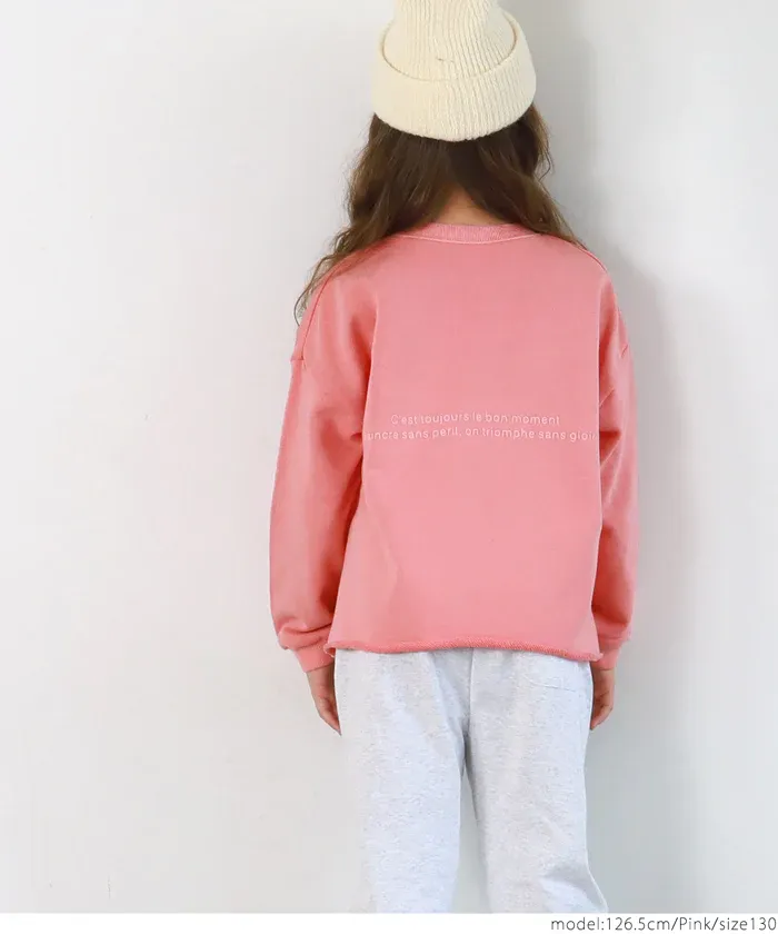 日本 COCA - 定番美式復古LOGO大學T-孩子-淺綠