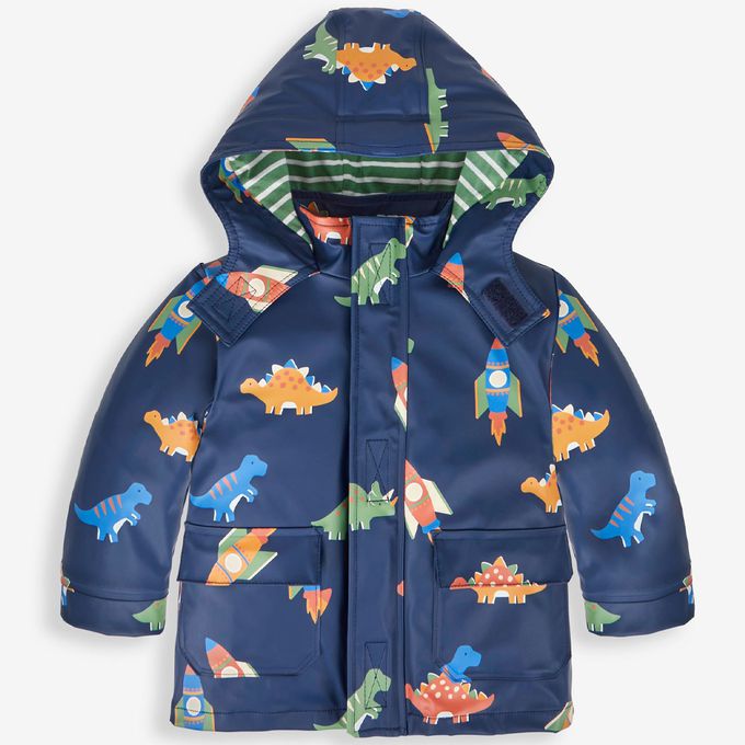 英國 JoJo Maman BeBe - 三合一多功能防水保暖外套-恐龍火箭