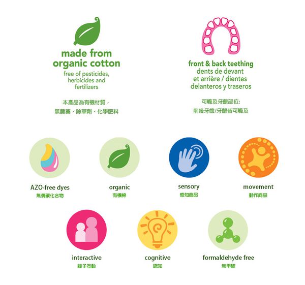 美國 green sprouts - 小綠芽寶寶安全有機棉玩具-綠青蛙