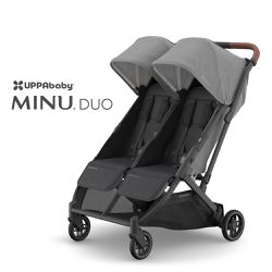 美國UPPAbaby - MINU Duo 並排雙人推車-黑灰
