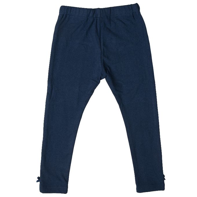 akachan honpo - 10分內搭褲-彈性雙面羅紋-深藍色