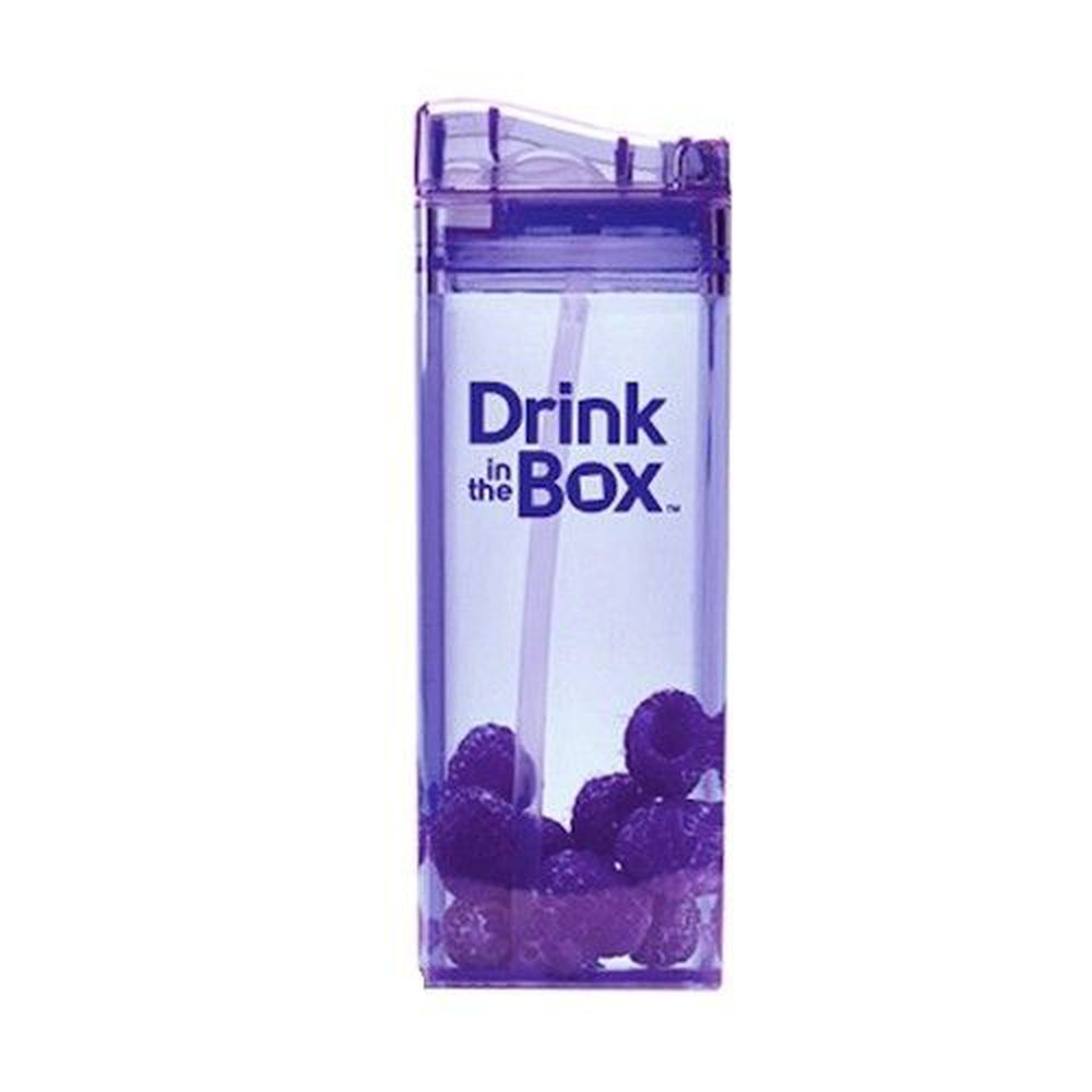 加拿大 Drink in the Box - Tritan兒童戶外方形吸管杯-紫色 (355ML)