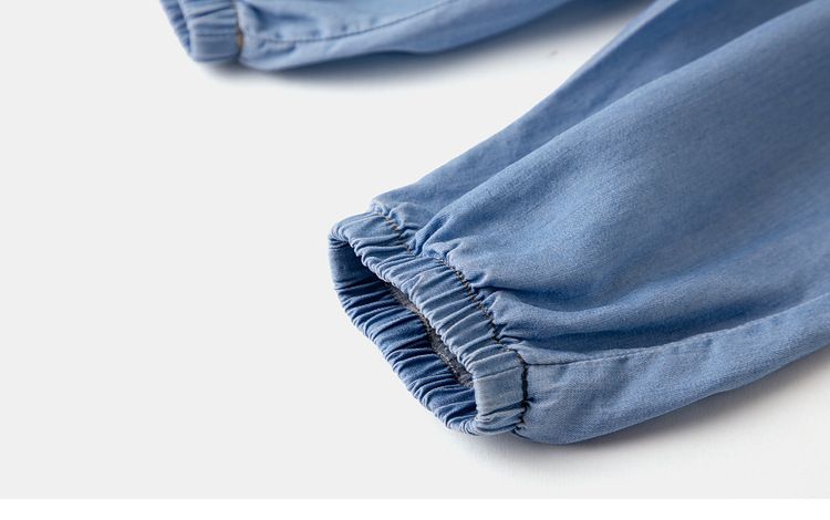 個性束口長褲-深藍色