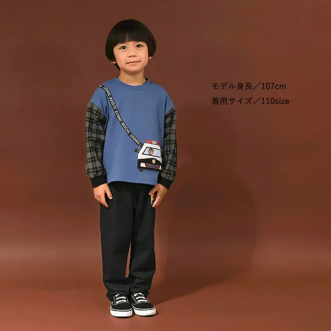 日本 ZOOLAND - 熊熊救援隊 車車口袋長袖上衣-消防車-米杏