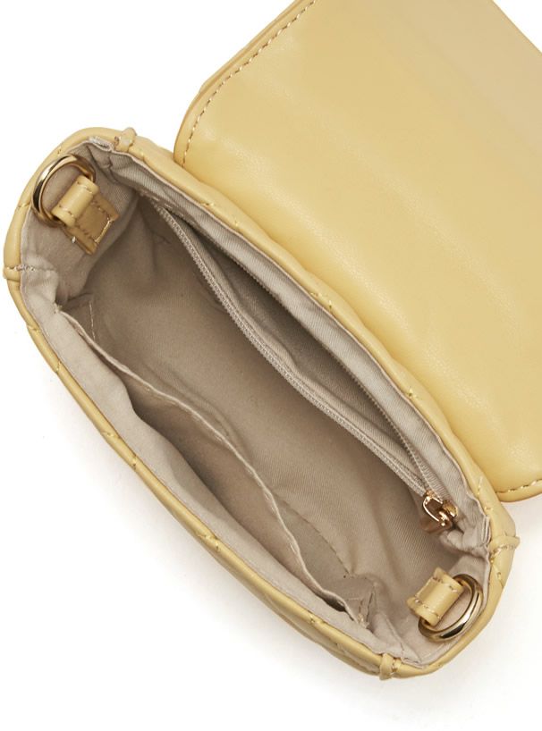 日本 GRL - 馬鞍形格紋金屬鏈小包/側背包-黑