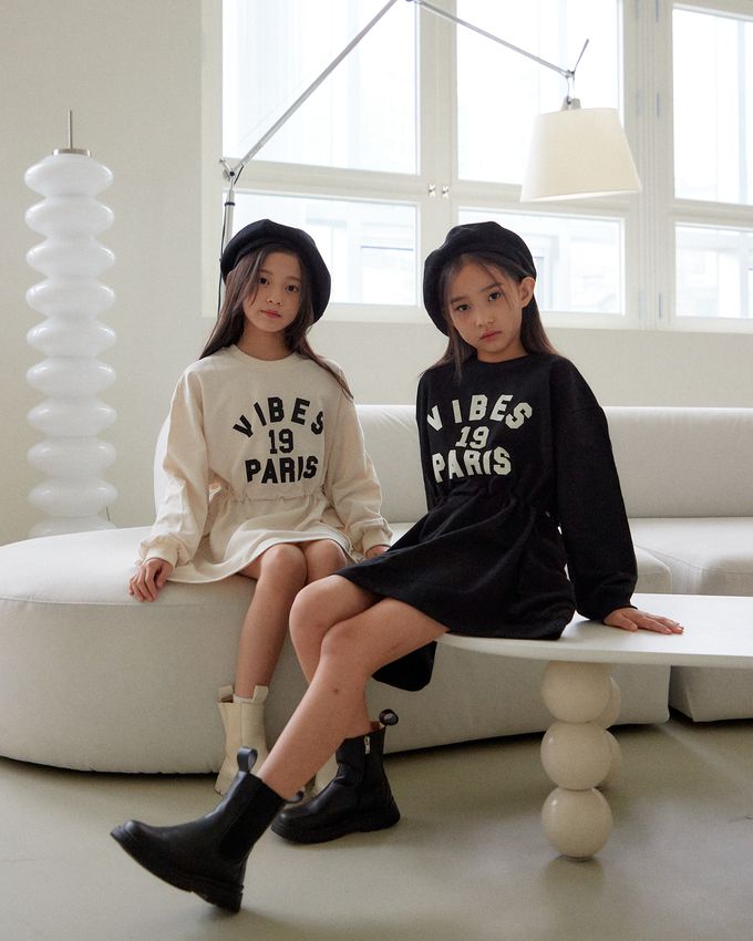 韓國 sm2 - 運動風格可調整縮腰連身洋裝-米白