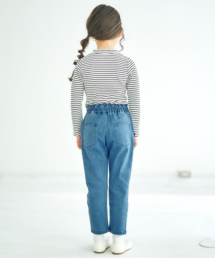 日本 apres les cours - 蝴蝶結口袋腰鬆緊長褲-黑白格