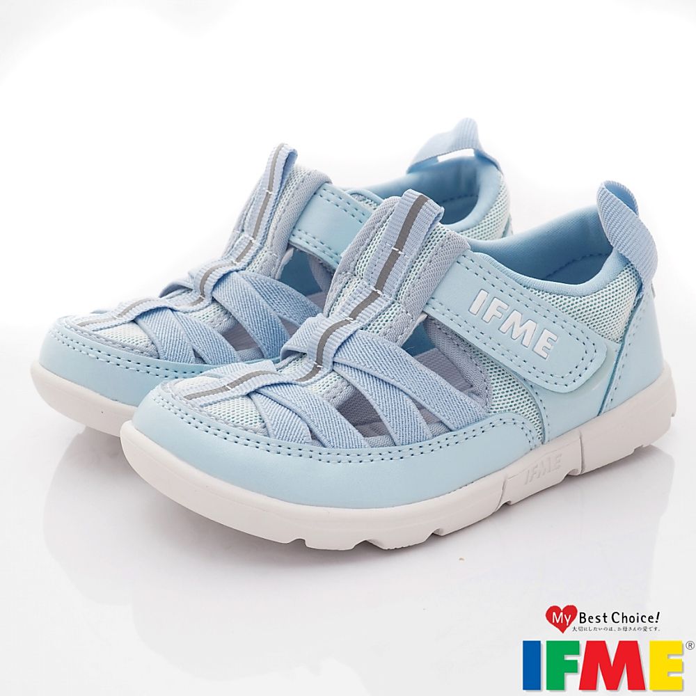 日本IFME - 水涼機能童鞋-IF30-341603淺藍(中小童段)-水涼鞋-淺藍