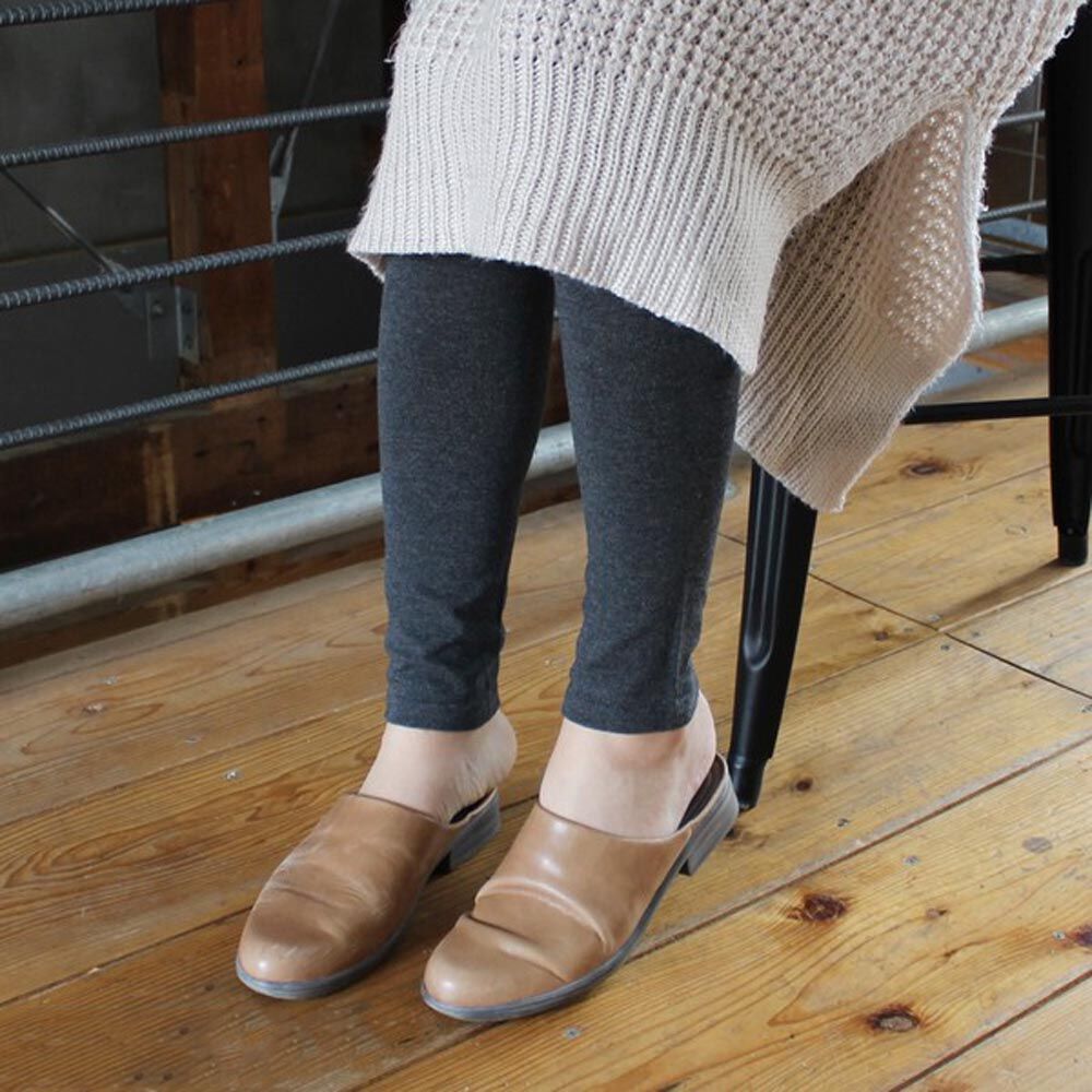 日本女裝代購 - 日本製 嫘縈混彈性保暖褲襪-深灰 (M-L)