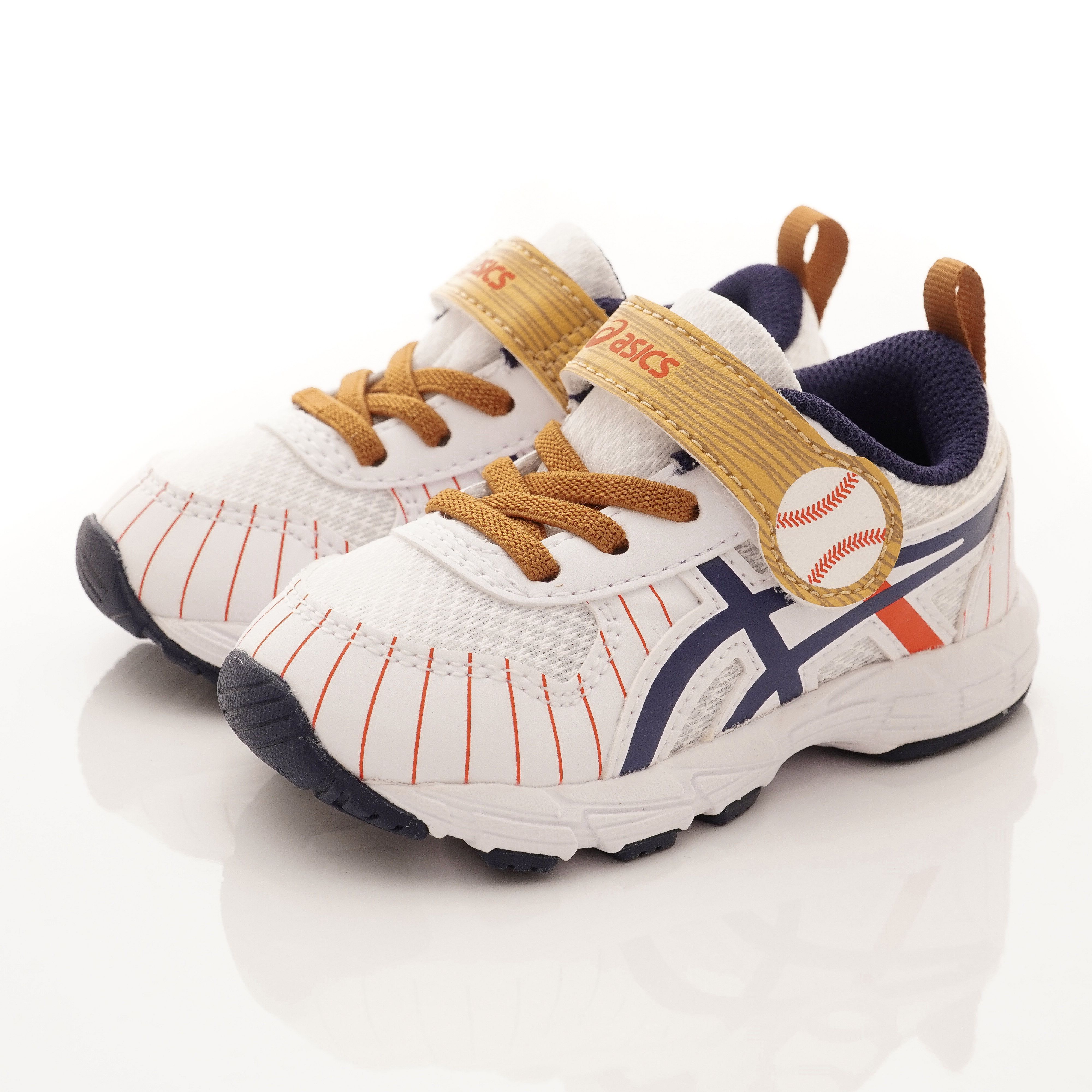 asics 亞瑟士 - 機能童鞋-棒球造型後穩定學步鞋(寶寶段)-白卡其