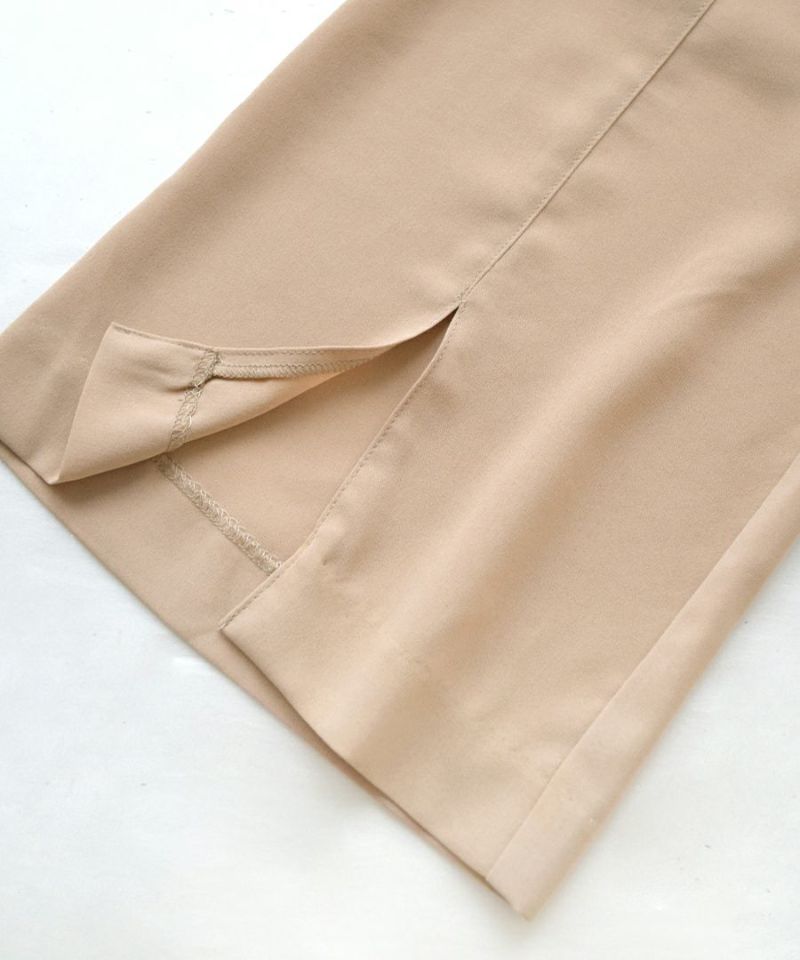 日本 zootie - 前開衩垂墜感西裝褲-淺卡其