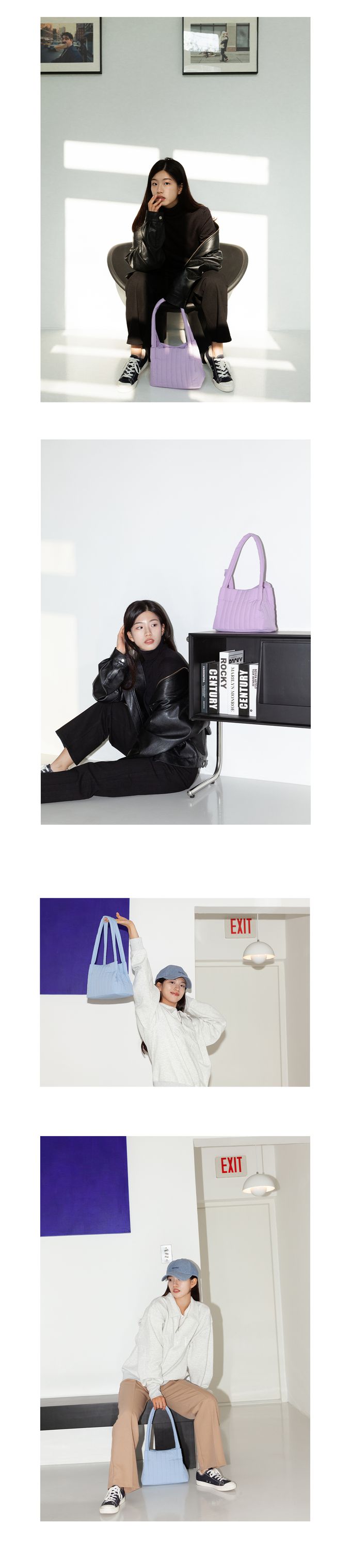 韓國 ithinkso - PUFFY雲朵輕量肩背/手提包-神秘黑 (25X20.5X12CM)