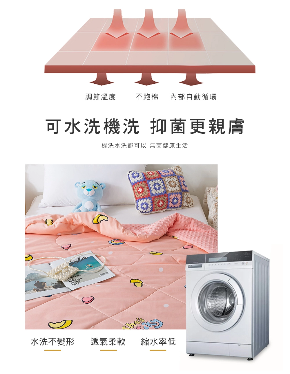 MIGRATORY 媚格德莉 - 3D安撫波波絨可水洗抑菌涼被/四季蓋被-魔幻物語 (150x186cm)