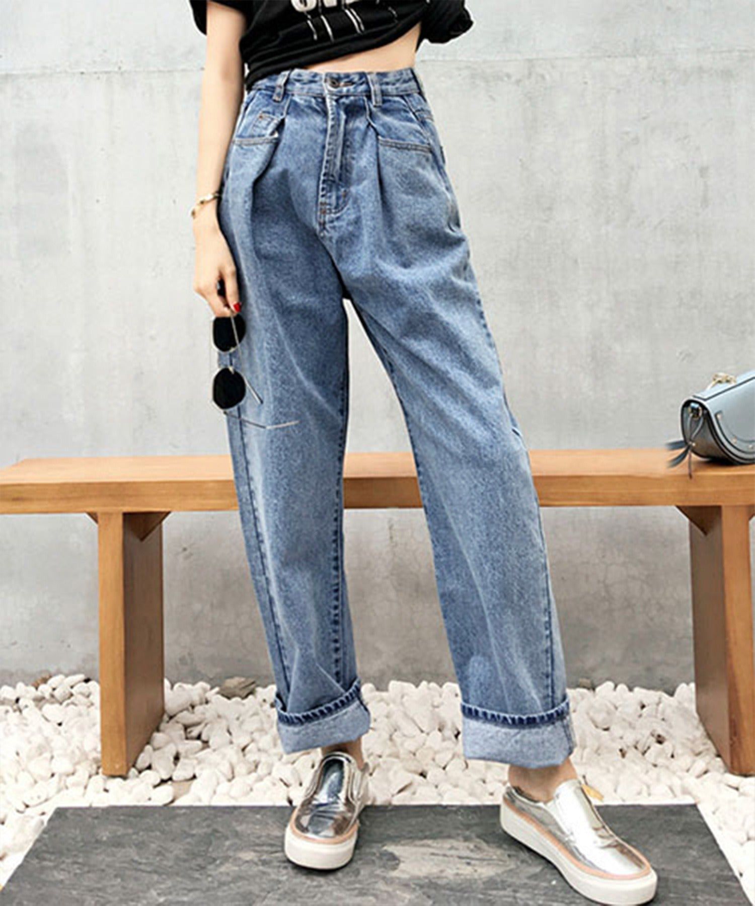 日本 Classical Elf - [熱銷NO.1]  舒適顯瘦打褶長褲-黑