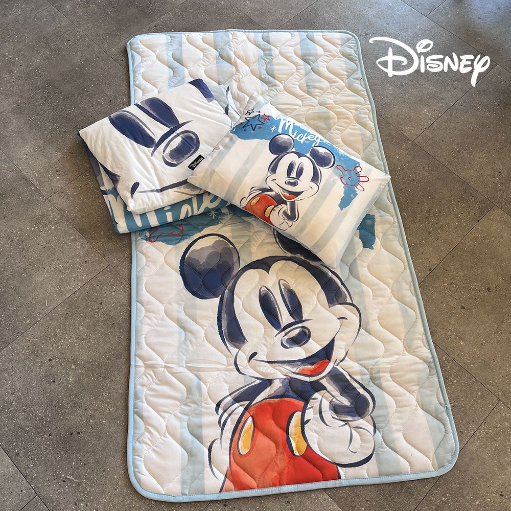 迪士尼Disney - 涼感兒童三合一睡墊-插腰米奇 (枕頭+枕套*1/睡墊*1/被子*1)