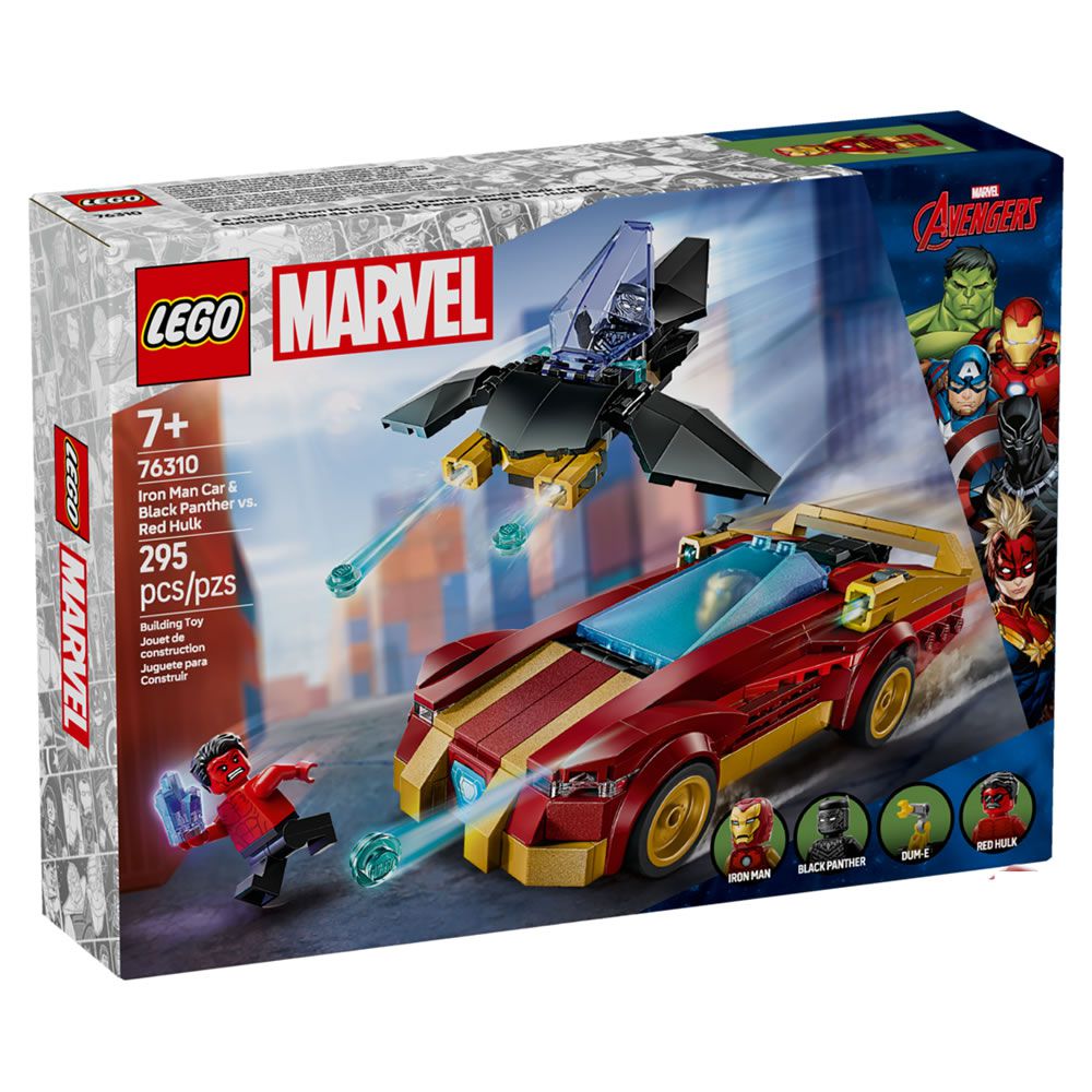 LEGO 76310 Super Heroes超級英雄系列 - 鋼鐵人汽車和黑豹大戰紅浩克