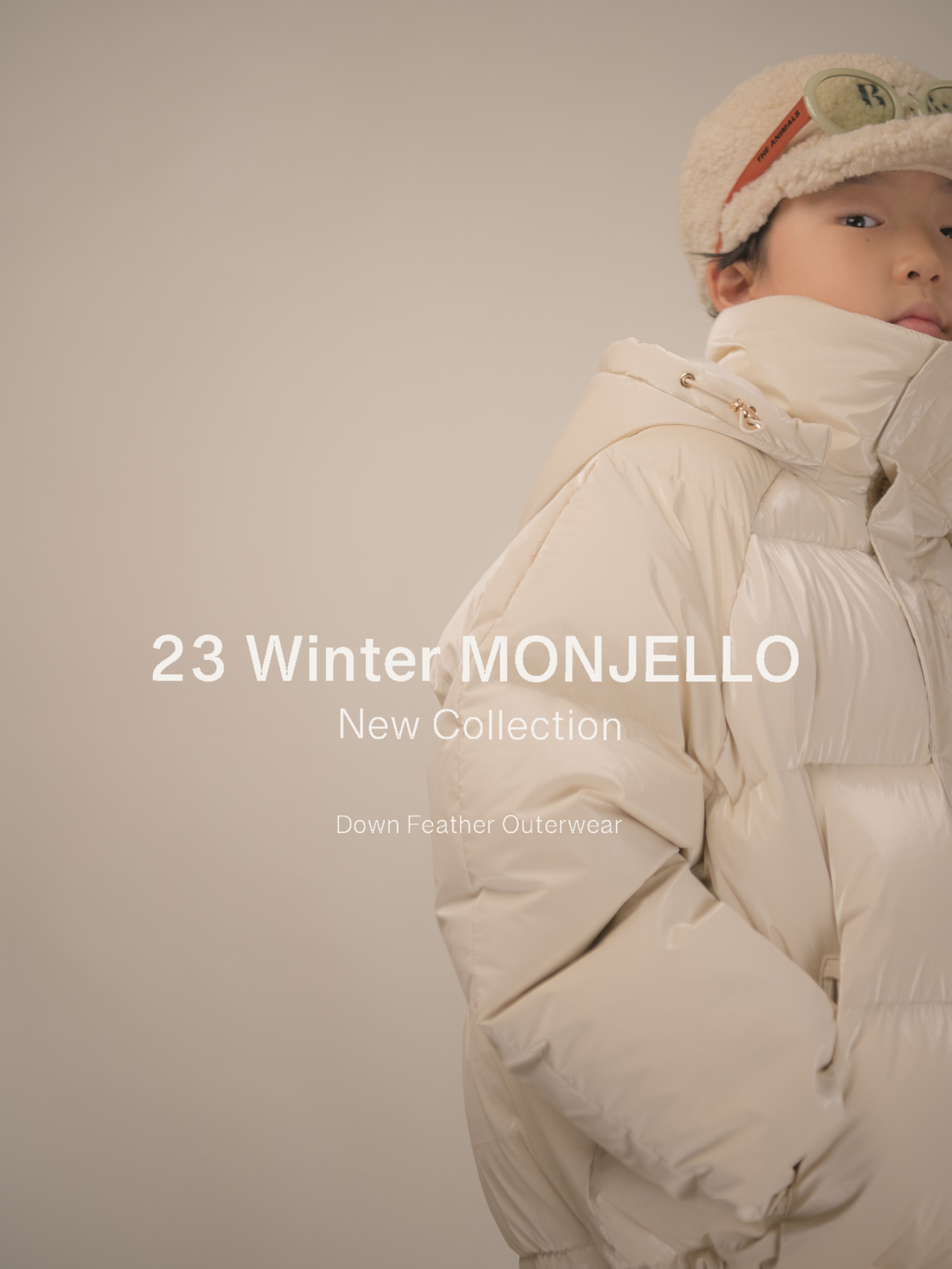 韓國 MONJELLO - (100%鴨絨)極暖立領短版羽絨外套-黑