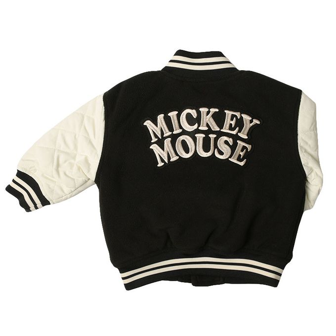 akachan honpo - 美式棒球外套-米奇-黑色