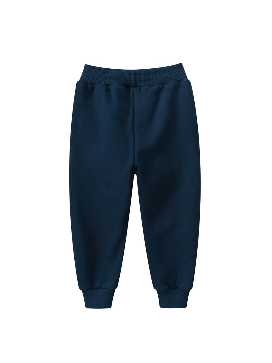 純棉長褲-泡泡恐龍-深藍色