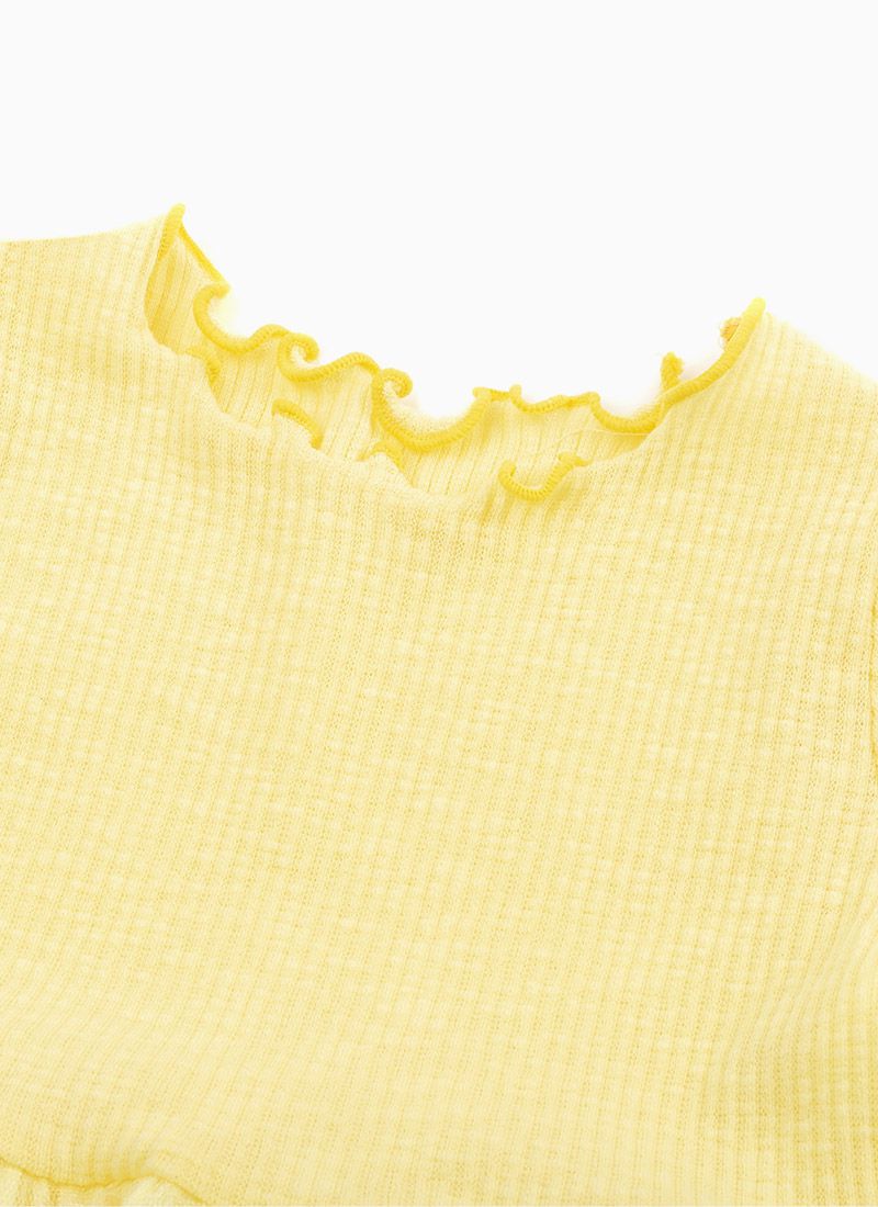 韓國 OZKIZ - (附手杖)愛心披風仙子網紗洋裝-黃