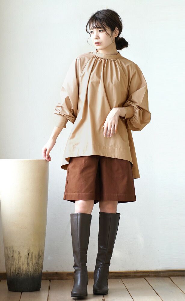 日本 zootie - 絕美氣質後綁帶澎澎袖上衣-知性黑