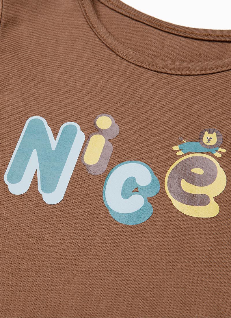 韓國 OZKIZ - Nice獅子無袖背心上衣-咖啡