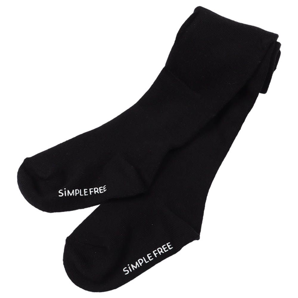 褲襪--素面-黑色