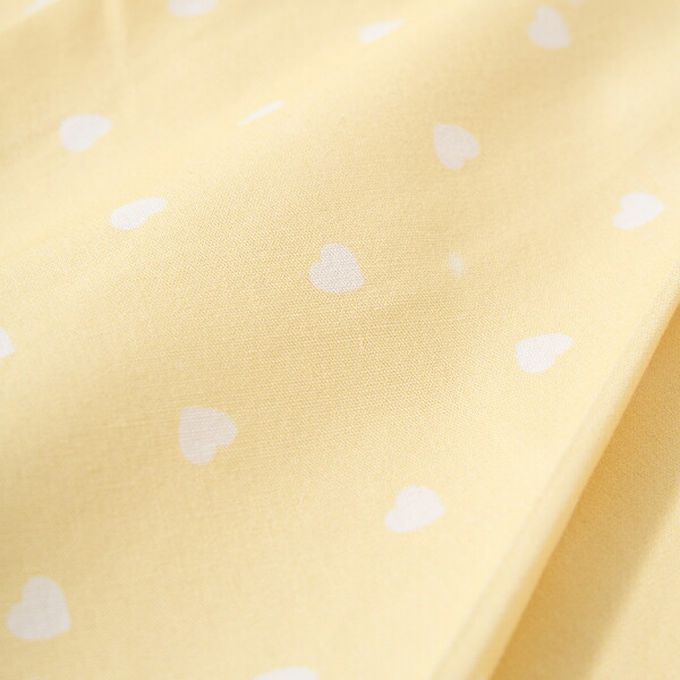 日本 Lycee mine - 100%棉 胸前蕾絲印花吊帶背心-愛心-黃