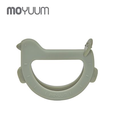 韓國 MOYUUM - 白金矽膠手環固齒器-咘咕鳥-橄欖綠