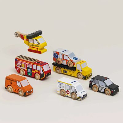 英國 Le Toy Van - 【車車與工程師系列】急難救護大隊玩具組 (總動員7入組)
