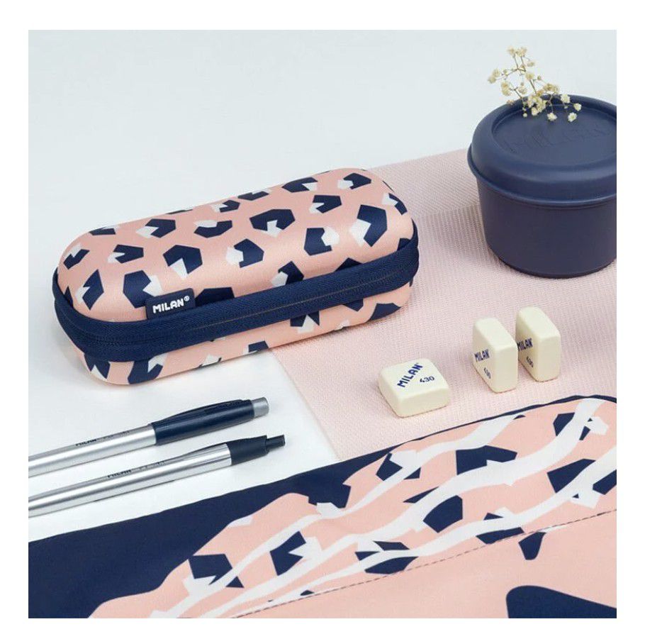 MILAN - 硬殼式筆袋_叢林粉
