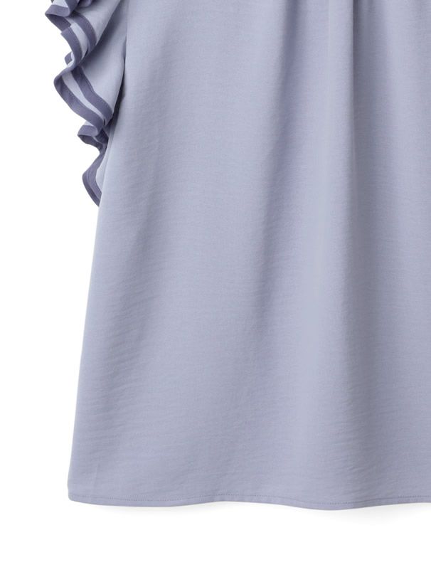 日本 GRL - 氣質滿點法式波浪無袖上衣-奢華黑