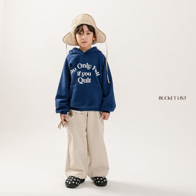 韓國 BUCKET LIST - (內磨毛)鬆緊腰燈芯絨工裝感長褲-咖啡