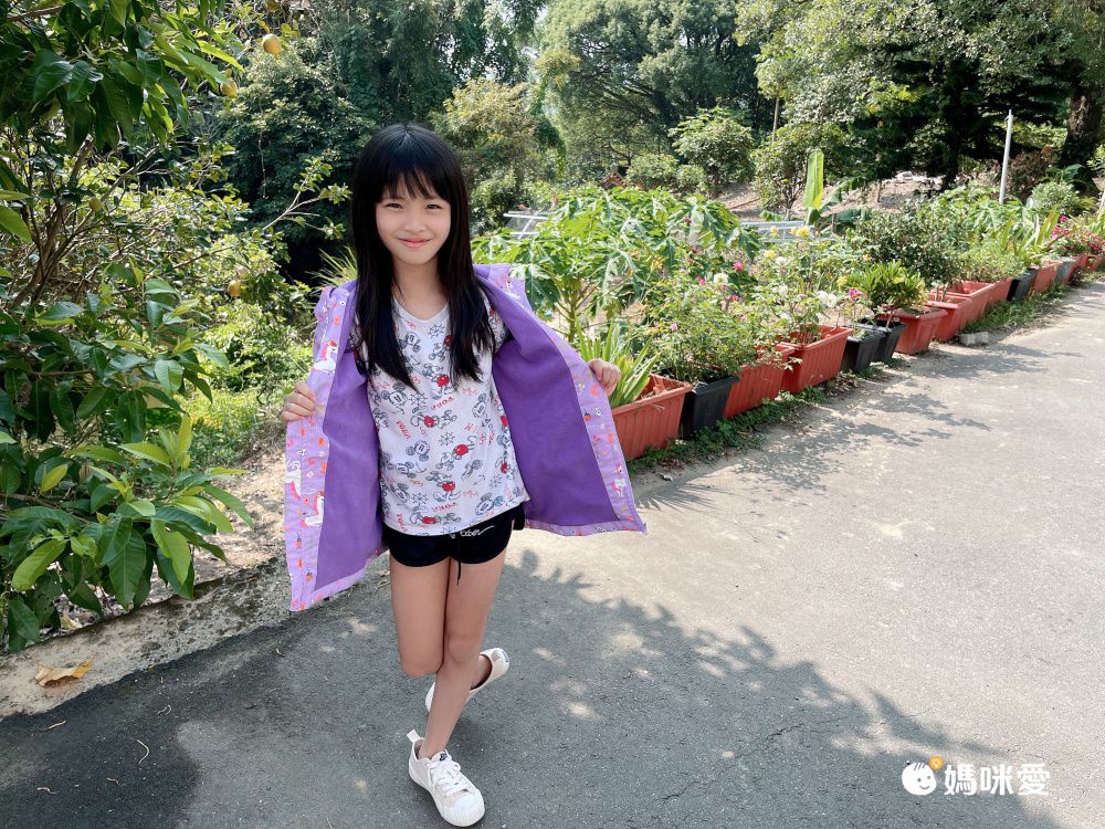 加絨款兒童防潑水衝鋒外套-獨角獸-淺紫色