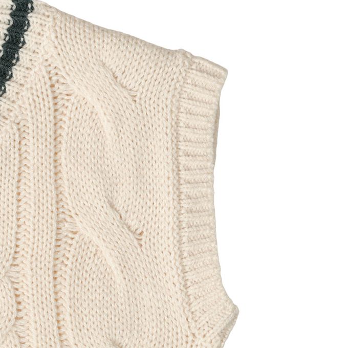 akachan honpo - 針織背心.-米白色