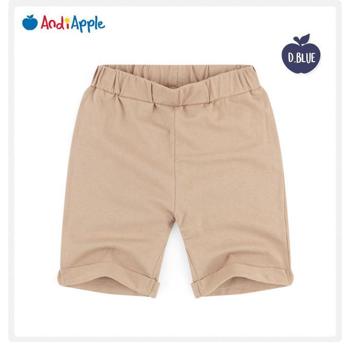 韓國 AndiApple - 文字印色塊拼接短袖套裝-深藍X白X灰綠