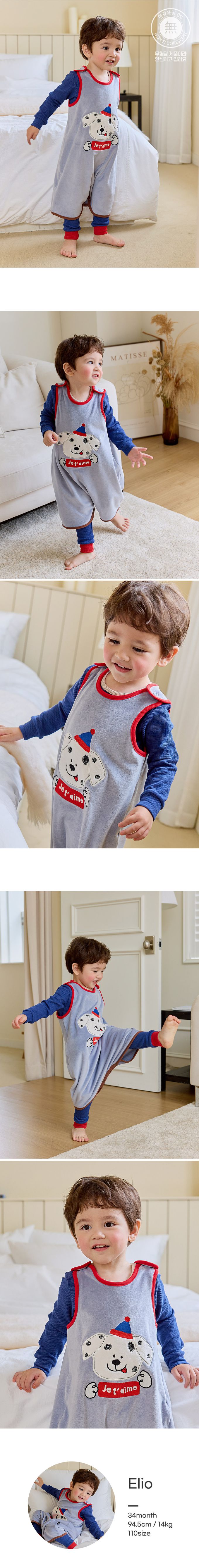 韓國 Cordi-i - 超細纖維絲絨保暖防踢被-哈囉狗狗-灰藍紫