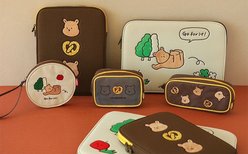 韓國 Daily Like - 圓形零錢包-森林果凍熊 (15 x 15 x 1cm)