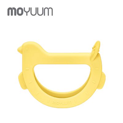 韓國 MOYUUM - 白金矽膠手環固齒器-咘咕鳥-檸檬黃