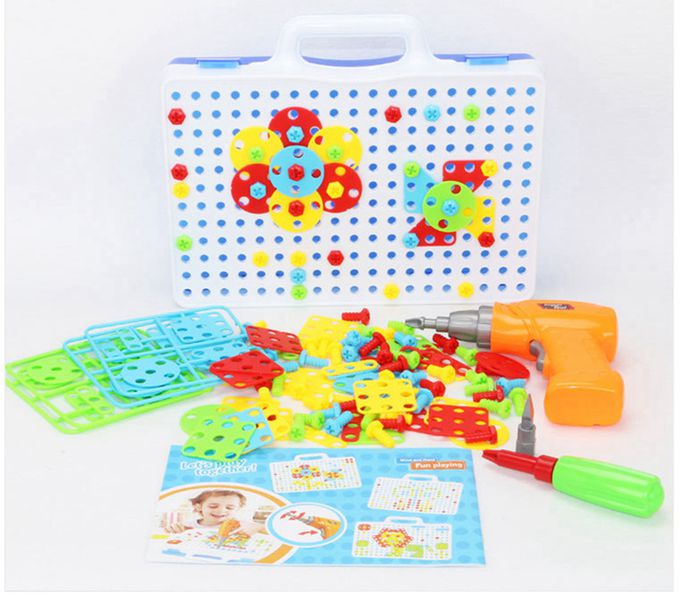 Vanibaby - 電鑽積木 237件組 螺絲拼圖箱