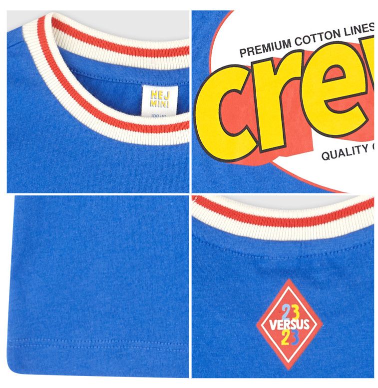 韓國 HEJMINI - Crew T-藍