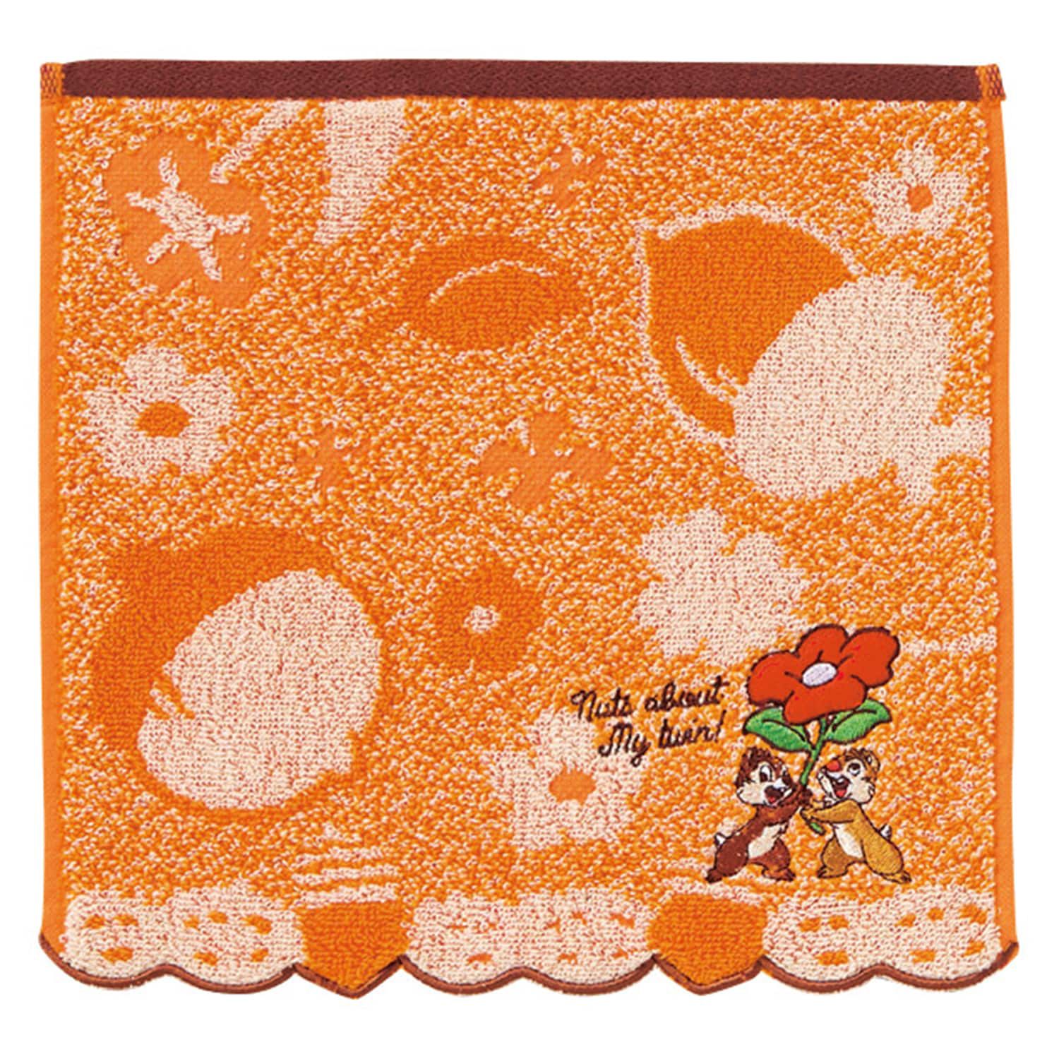 日本千趣會 - 迪士尼 緹花滾邊刺繡小手帕-米奇-灰 (25×25cm)