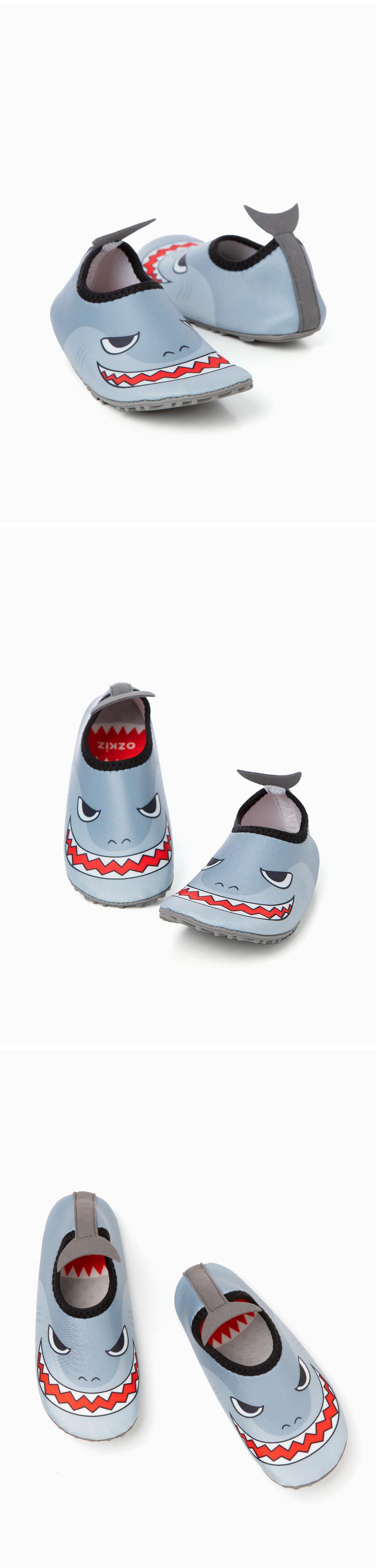 韓國 OZKIZ - 輕量/防滑兒童沙灘鞋/戲水鞋-鯊魚造型