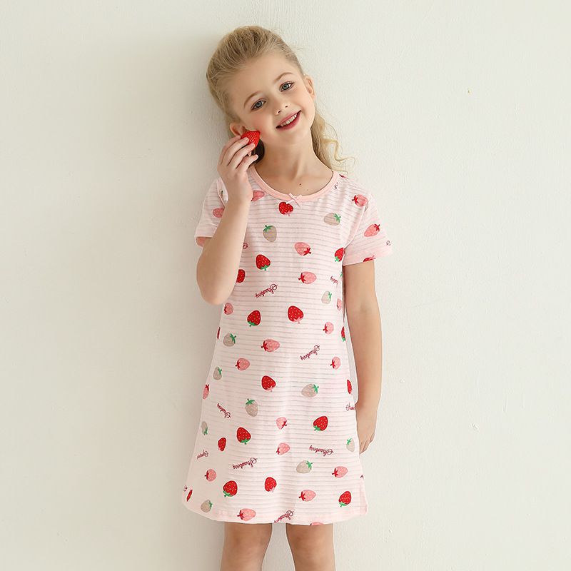 MAMDADKIDS - 竹節棉荷葉袖睡衣/睡裙-美人魚-紫色