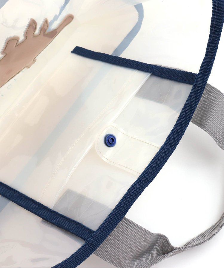 日本 apres les cours - 亮片墜飾防水PVC圓形肩背/手提包-貝殼-水藍