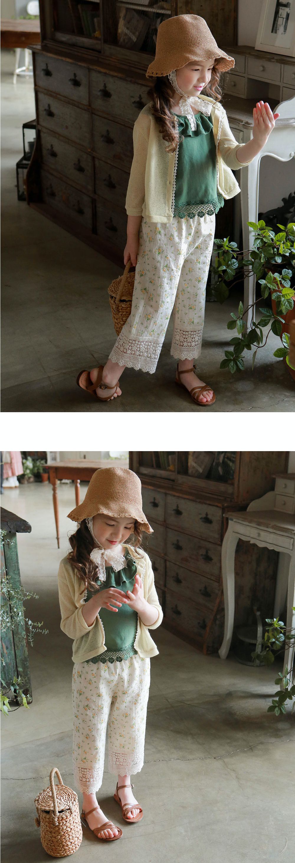 韓國 PuellaFLO - 蕾絲滾邊薄款小外套-鵝黃