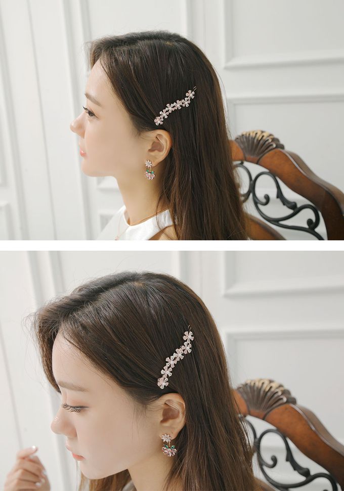 韓國 Soo&Soo - 粉紅愛戀浪漫髮夾-粉 (7.5cm)