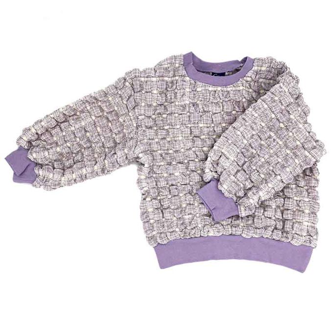 akachan honpo - T恤-紋理感布料-紫色