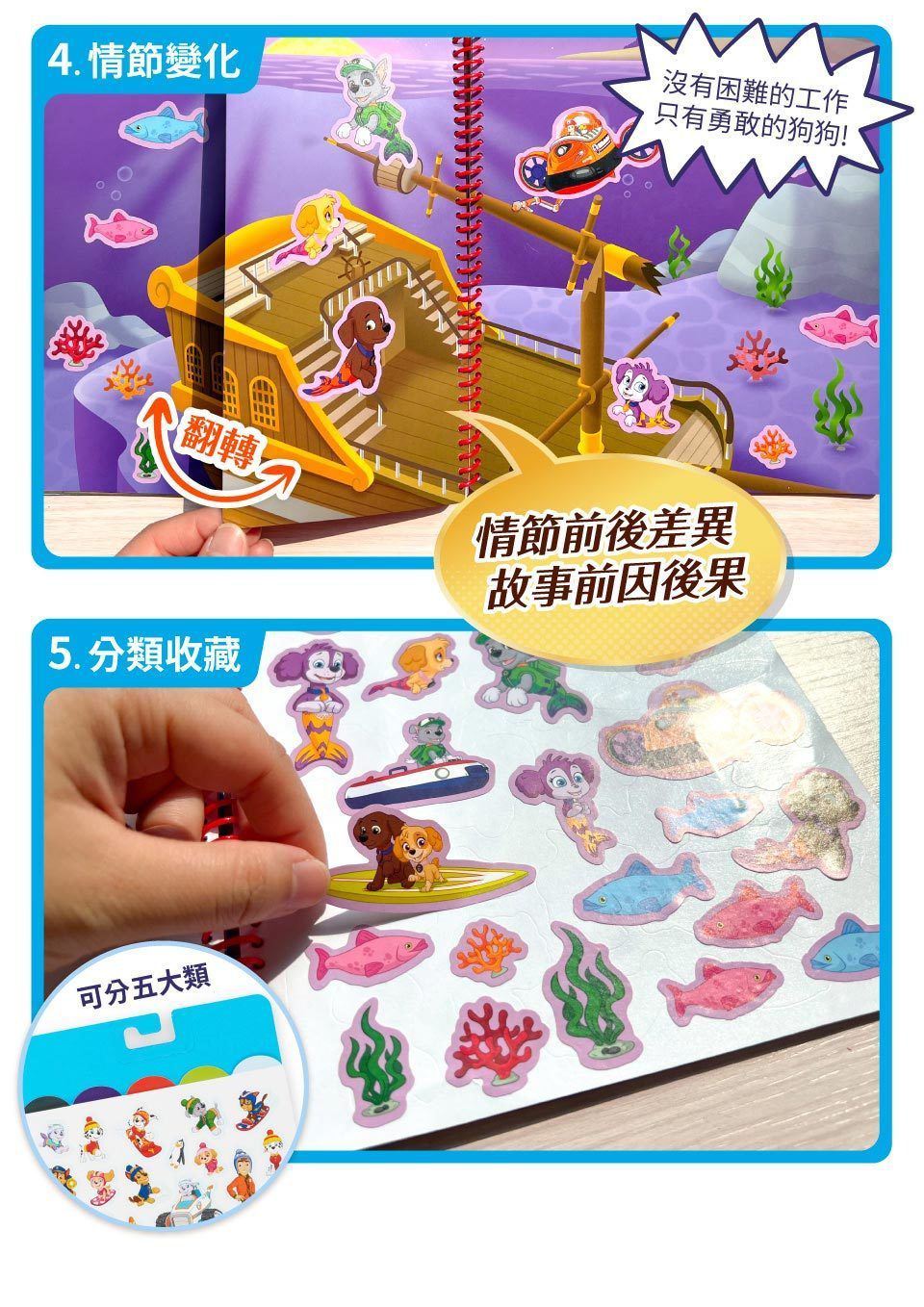 美國瑪莉莎 Melissa & Doug - N次貼翻轉故事遊戲書 - 汪汪隊經典任務, PAW Patrol 官方授權
