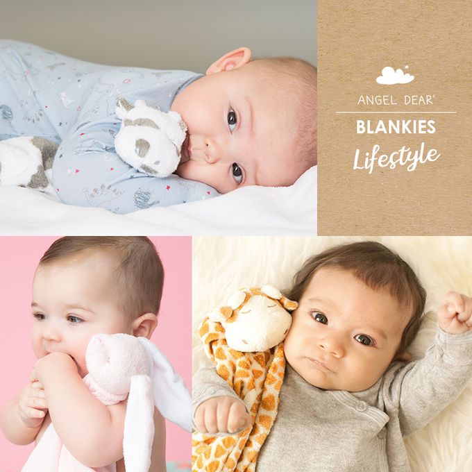 美國 Angel Dear - 動物嬰兒安撫巾-灰色熊熊